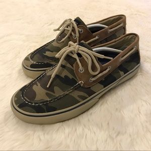 Sperry Topsiders Camo Loafer Boat Shoes 